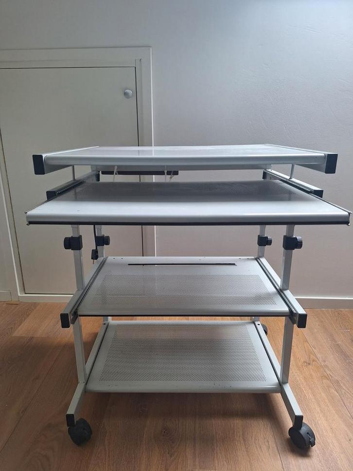 Verstelbaar Computerbureau met Uitschuifbare Planken, Huis en Inrichting, Kasten | Computermeubels, Gebruikt, 70 tot 120 cm, Minder dan 70 cm