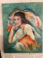 Olieverf portret van een vrouw, Antiek en Kunst, Kunst | Schilderijen | Klassiek, Ophalen
