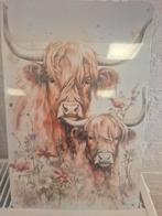 Wandbord Schotse Hooglanders - Decoratief Metaal, Ophalen