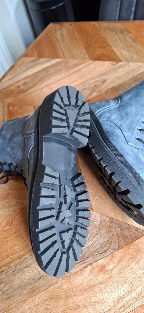 Blauwe Veterboots maat 41, Kleding | Dames, Schoenen, Ophalen of Verzenden, Zo goed als nieuw, Blauw