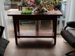 Massief hout teak side table, Ophalen of Verzenden, Zo goed als nieuw, 25 tot 50 cm, Rechthoekig