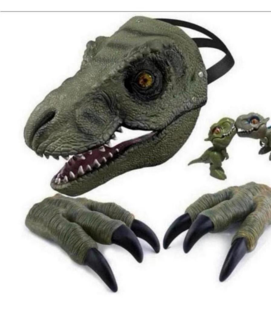 Dinosaur dino dinosaurus verkleed-set, mask masker klauwen, Jongen of Meisje, Nieuw, Ophalen of Verzenden, H