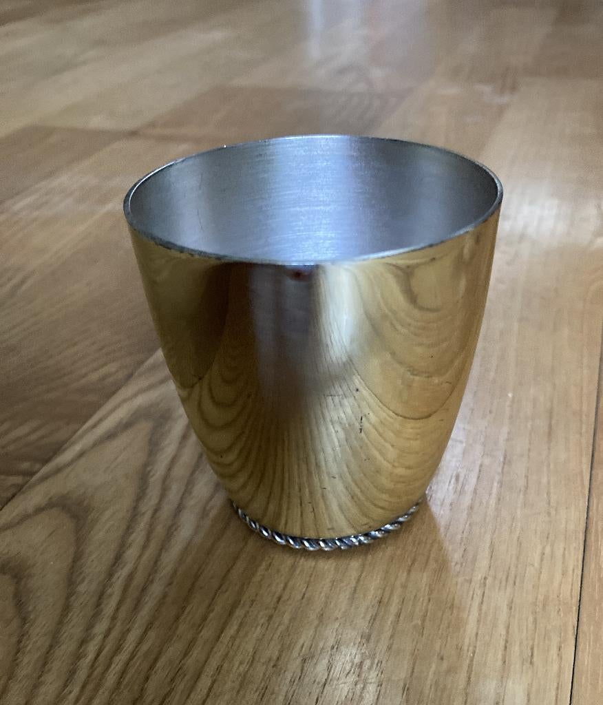 Theelepel houder Beker voor theelepels verzilverd vintage, Ophalen of Verzenden