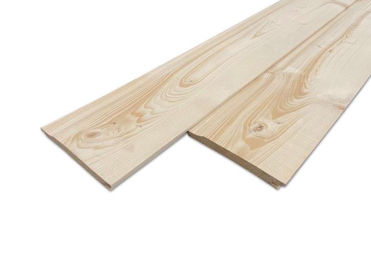 Wandbekleding | Vuren rabatdelen / V-delen - OUTLET, Doe-het-zelf en Verbouw, Hout en Planken, Nieuw, Plank, Vuren, 300 cm of meer