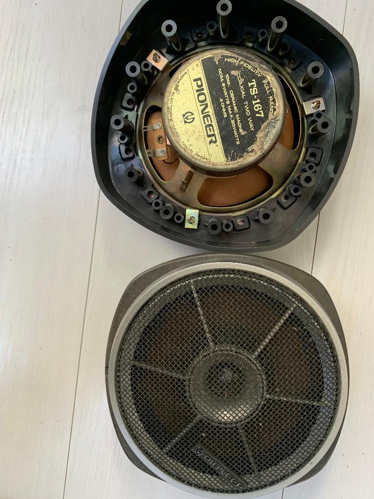 twee pionier auto speakers, Ophalen, Gebruikt