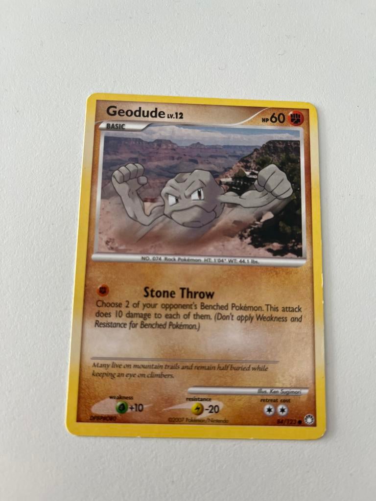 Pokémon Kaart: Geodude LV.12 (84/123), Ophalen of Verzenden, Zo goed als nieuw, Losse kaart