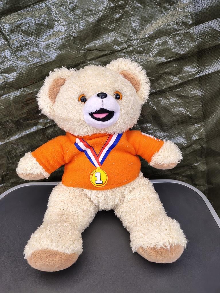 Vintage NOC*NSF Olympisch Team Teddybeer - 35 cm, Gebruikt, Overige merken, Overige karakters, Beer
