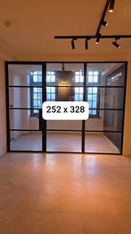 Stalen pui met glas en deur (252x328 cm), Ophalen, Gevelraam of Ruit, Gebruikt, 160 cm of meer