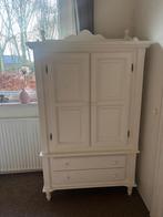 Witte commode en kledingkast set, Ophalen, Gebruikt, 50 tot 70 cm, 75 tot 100 cm