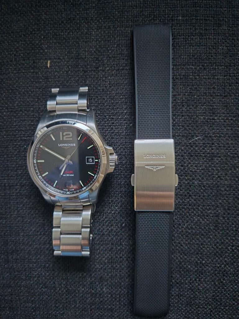 Longines VHP quarts horloge fullset/Orginele Gucci chronogra, Ophalen of Verzenden, Zo goed als nieuw, Staal, Overige merken