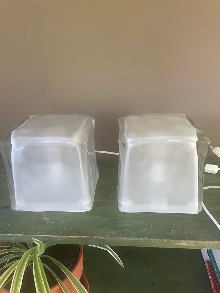Vintage Ikea Ice cube tafellamp, Ophalen of Verzenden