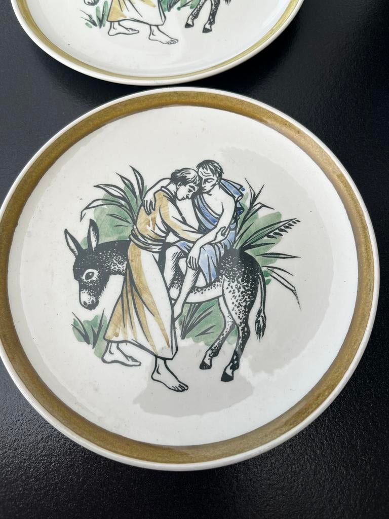 2 gave bordjes 16 cm royal Goedewaagen, Verzenden