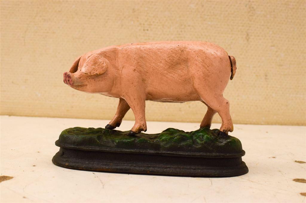 Gietijzeren beeld van een varken 51202, Ophalen of Verzenden, Gebruikt, Dier