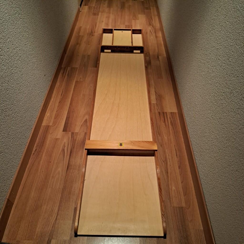 Longfield sjoelbak / sjoelbakset – compleet, Hobby en Vrije tijd, Ophalen, Zo goed als nieuw