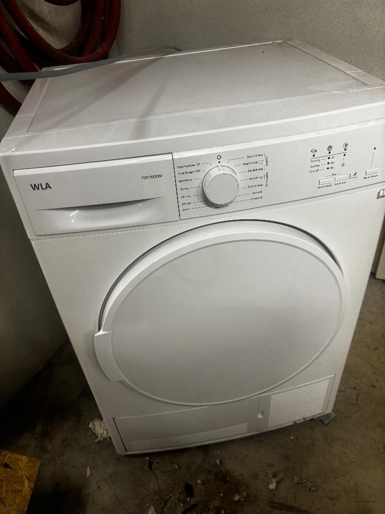 WLA wasdroger, Witgoed en Apparatuur, Wasdrogers, Gebruikt, Condens, 6 tot 8 kg, 85 tot 90 cm, Anti-kreukfase, Ophalen