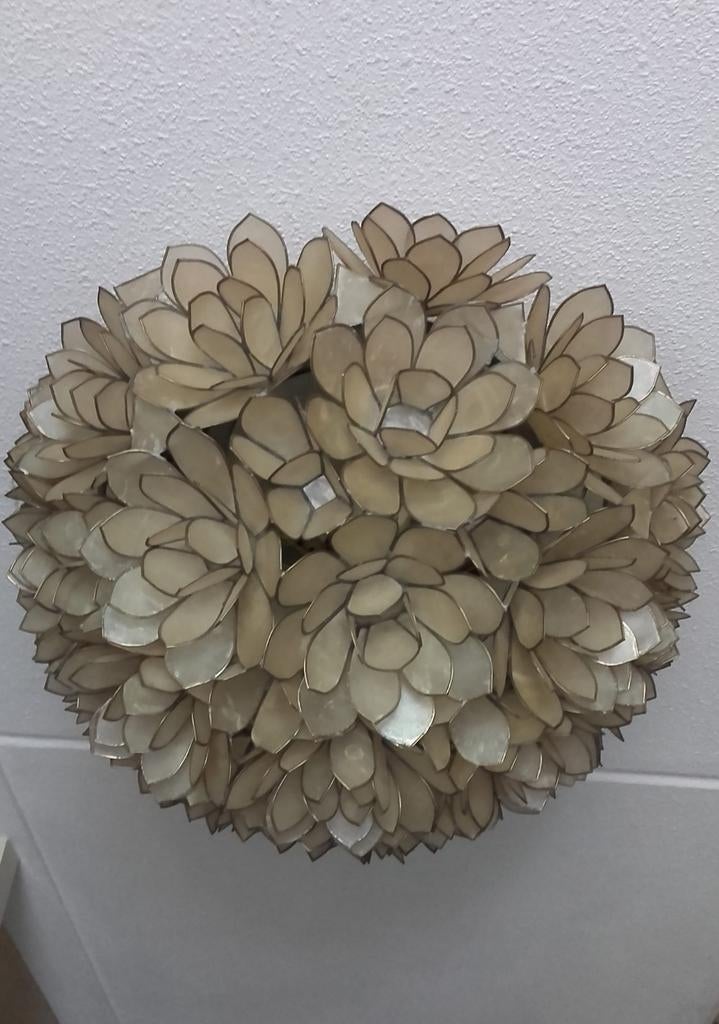 Rausch 1960 Lange floral mother of Pearl
plafond lamp, Ophalen