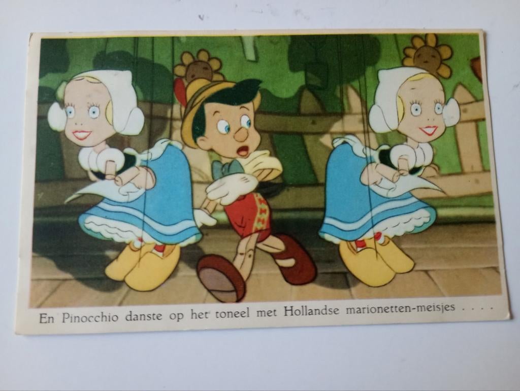 Sprookjeskaart Pinokkio 1952, Verzamelen, Ophalen of Verzenden, 1940 tot 1960, Gelopen, Overige thema's