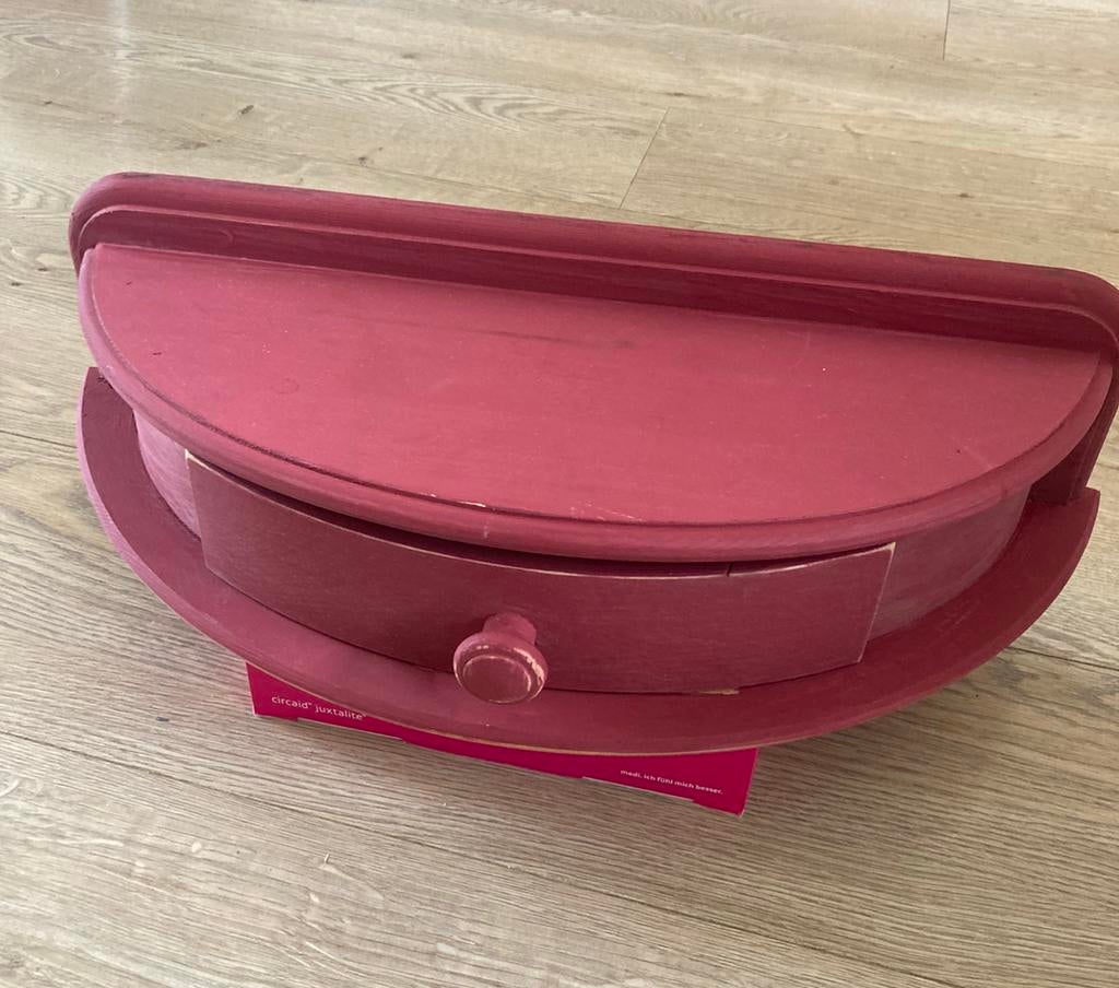 Halfrond Wandkastje of Zwevend Nachtkastje, overschilderbaar, Ophalen of Verzenden, Nieuw