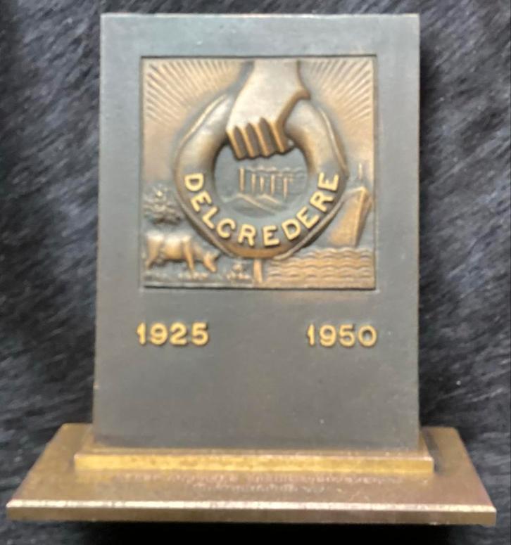 Delcredere Jubileum Plaquette cm - 1925-1950, Antiek en Kunst, Antiek | Kantoor en Zakelijk, Verzenden