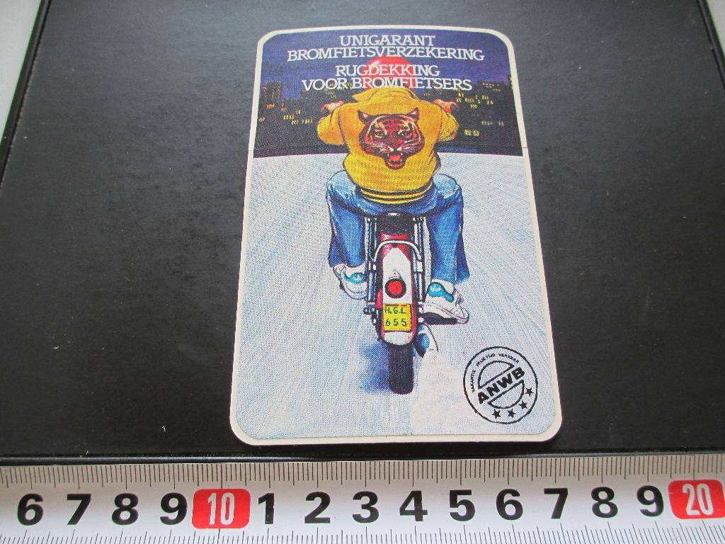 sticker ANWB Unigarant bromfietsverzekering rugdekking, Verzamelen, Ophalen, Zo goed als nieuw