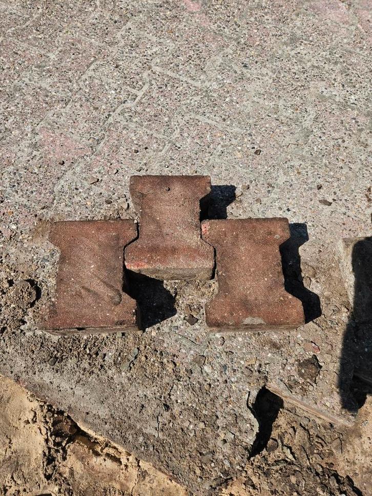 H-klinkers rood, circa 80m2, Tuin en Terras, Tegels en Klinkers, Gebruikt, Klinkers, Beton, 10 m² of meer, Ophalen of Verzenden