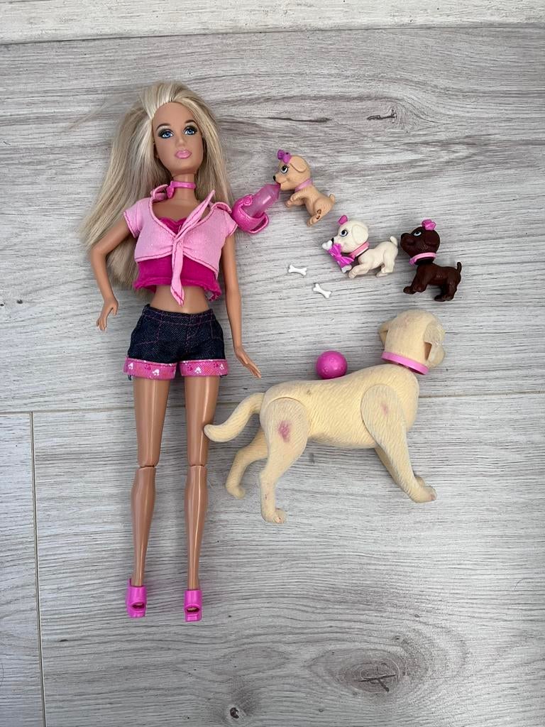 Barbie met puppy’s, Ophalen of Verzenden, Zo goed als nieuw, Barbie