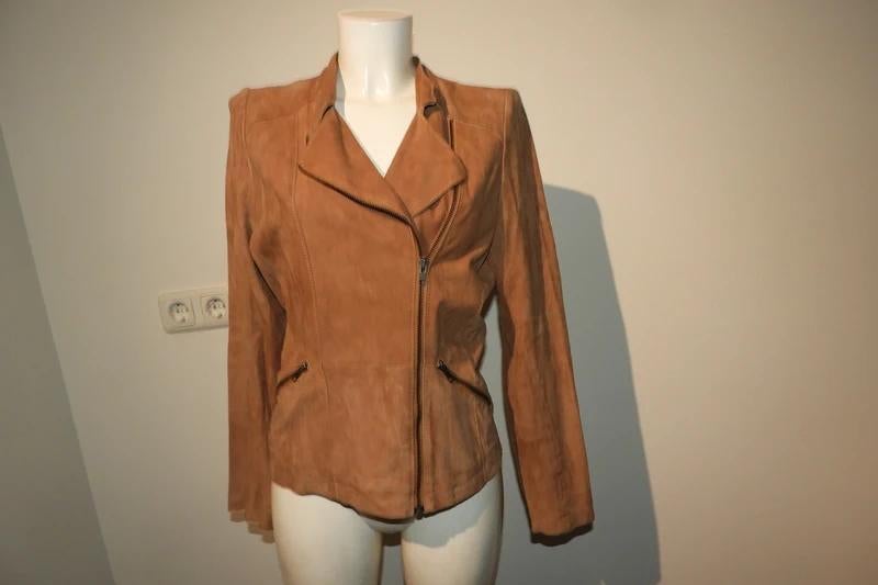 Goosecraft leren jasje soepel leer bruin cognac kleur mt L, Kleding | Dames, Jassen | Zomer, Goosecraft, Bruin, Verzenden, Maat 42/44 (L)