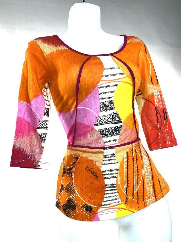 Save the Queen Y2K top vintage art print S NIEUW zeldzaam, Nieuw, Oranje, Ophalen of Verzenden, H