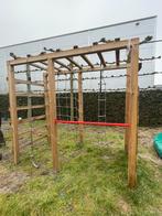 Houten Klimrek met Klimwand en Touwladder, Ophalen, Gebruikt, Klimnet, Aanbouwonderdeel