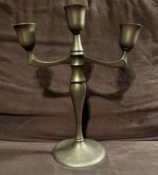 Kandelaar - tin - 3 armen - Royal Holland Pewter Daalderop, Ophalen of Verzenden