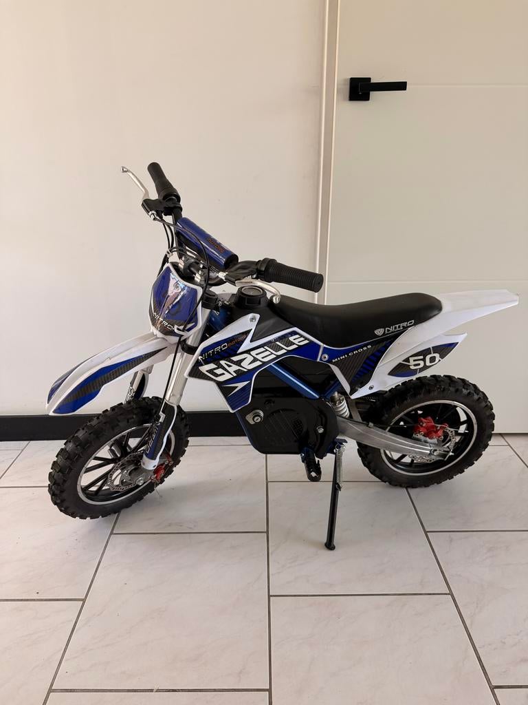 Nitro Gazelle Mini Cross Dirtbike, Fietsen en Brommers, Minibikes, Midibikes en Pitbikes, Ophalen, Zo goed als nieuw, Schijfrem