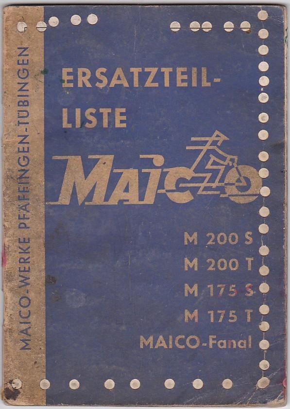 Maico 175 - 200 Ersatzteilliste onderdelenlijst, Verzenden, Overige merken
