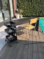 Bureau met stoel en rolkastje, Huis en Inrichting, Bureaus, Ophalen of Verzenden, Met wielen, Gebruikt, Bureau