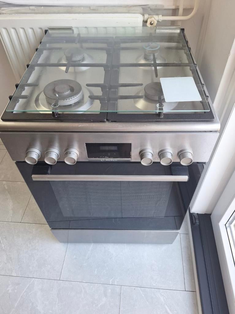 Bosch gasfornuis met oven, Ophalen, Gebruikt, 60 cm of meer, 4 kookzones