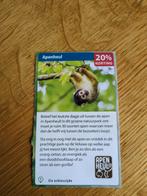 Kortingsbon voor Apenheul, 20%, Drie personen of meer, Kortingskaart