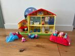 Peppa Pig huis en auto set met geluid en poppetjes, Ophalen of Verzenden, Gebruikt, Jongen of Meisje