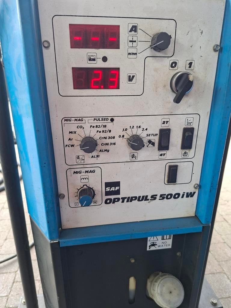 SAF Optipuls 500iW MIG/MAG lasapparaat met gasfles, Ophalen, Gebruikt, 250 ampère of meer, Overige typen