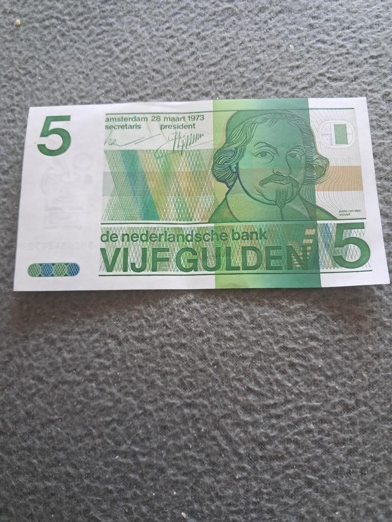 5 gulden bankbiljet uit 1973, Postzegels en Munten, Bankbiljetten | Nederland, Ophalen of Verzenden