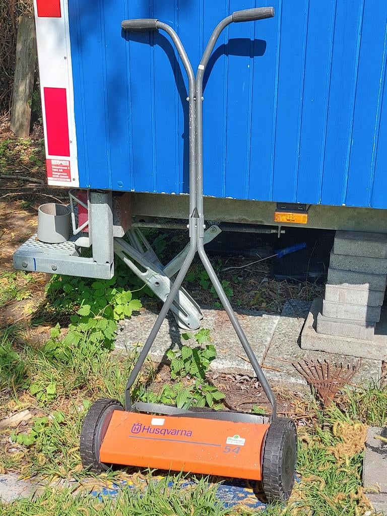 Husqvarna 54 hand grasmaaier, Tuin en Terras, Ophalen, Gebruikt, Handgrasmaaier, 50 cm of meer