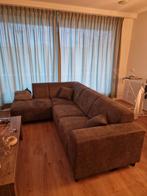 Hoekbank leenbakker donkergrijs., Ophalen of Verzenden, Zo goed als nieuw