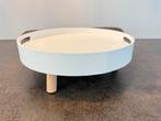 Wit rond dienblad met houten pootjes, Ophalen, Gebruikt, Rond, Overige materialen