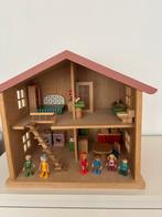 Houten Poppenhuis met Meubels en Poppetjes, Verzamelen, Ophalen, Gebruikt, Poppenhuis
