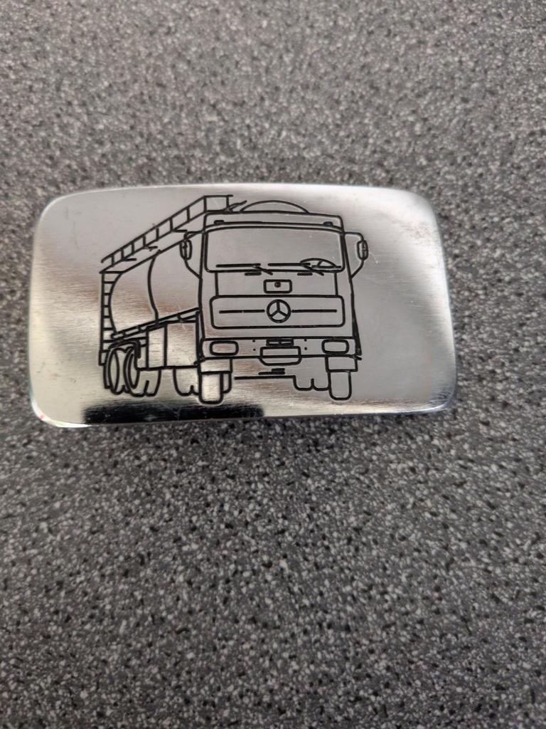 Gesp met vrachtwagen afbeelding, Kleding | Heren, Losse buckle of gesp, Overige kleuren, Minder dan 95 cm, Ophalen of Verzenden