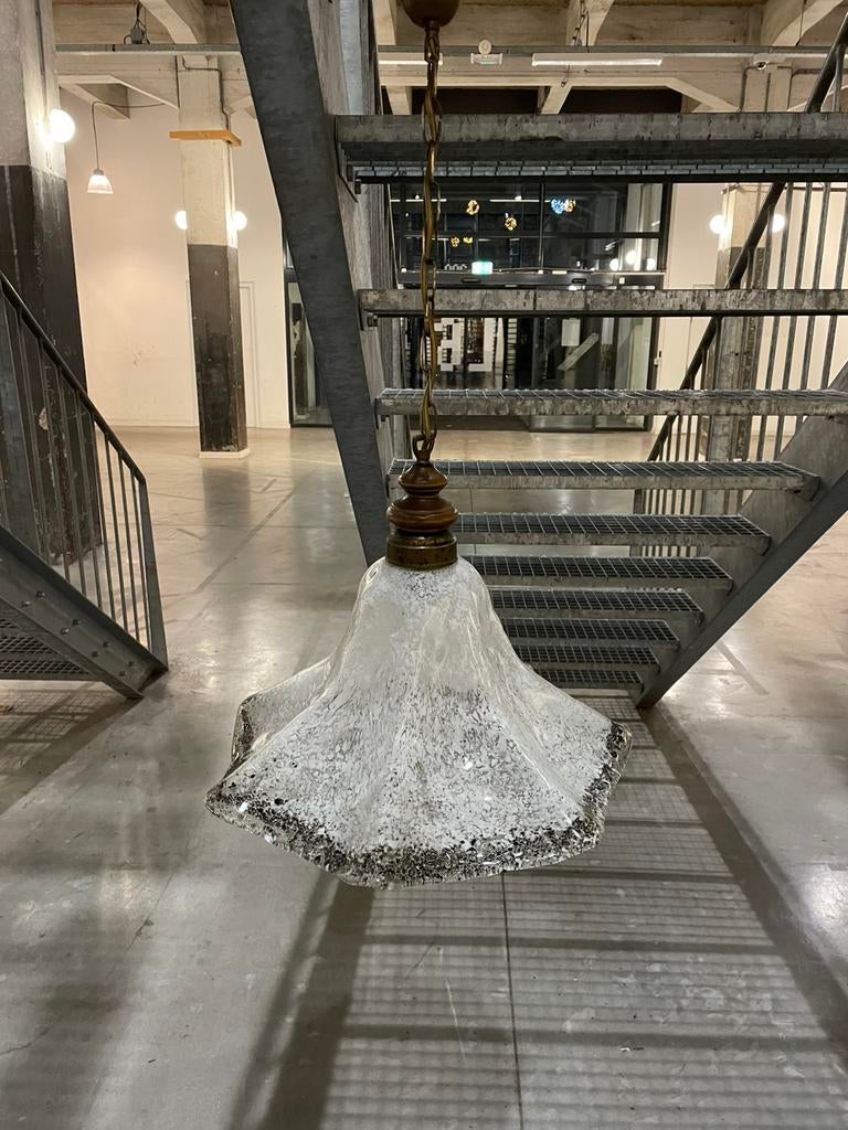 Vintage murano ? Hanglamp jaren 70 dik glas, Ophalen, ., 2de hands, .