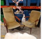 Set van 2 Vintage fauteuils retro heren en dames fauteuil, Ophalen, Huis en Inrichting
