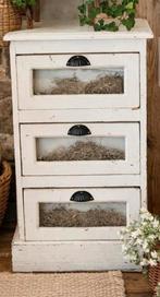 Sleetse brocante ladenkast, Ophalen, 50 tot 100 cm, 3 of 4 laden, Minder dan 100 cm