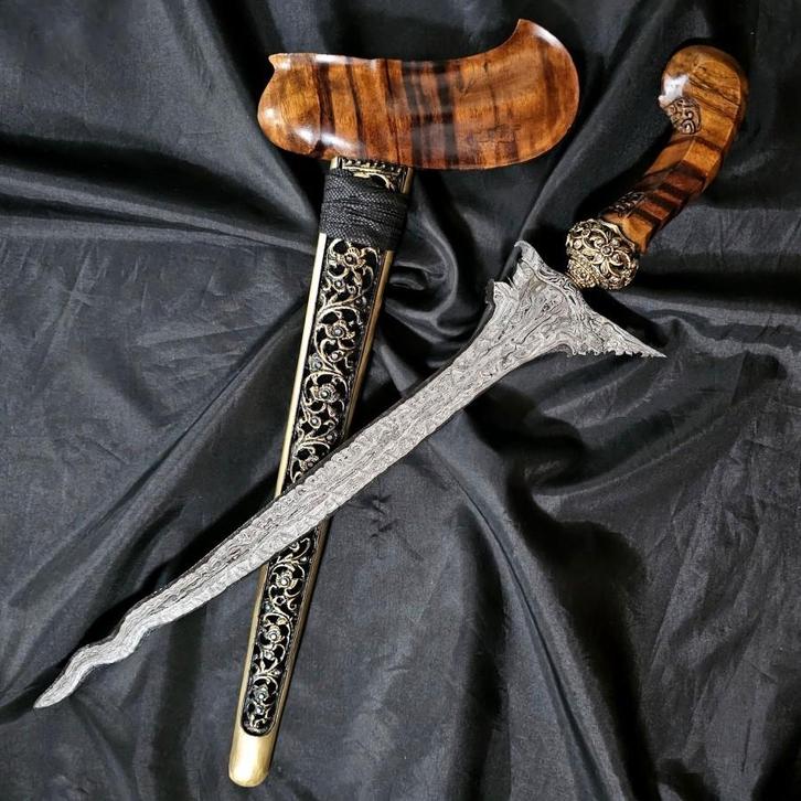 Keris Panji Caluring 5 Luk Pedaringan Kebak Gayaman KNL88, Antiek en Kunst, Kunst | Niet-Westerse kunst, Verzenden