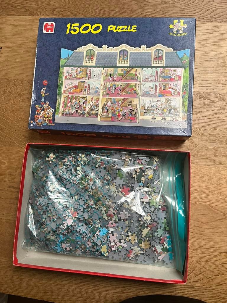 Puzzel 1500 stukjes Jan van Haasteren, Ophalen of Verzenden, 500 t/m 1500 stukjes, Zo goed als nieuw, Legpuzzel