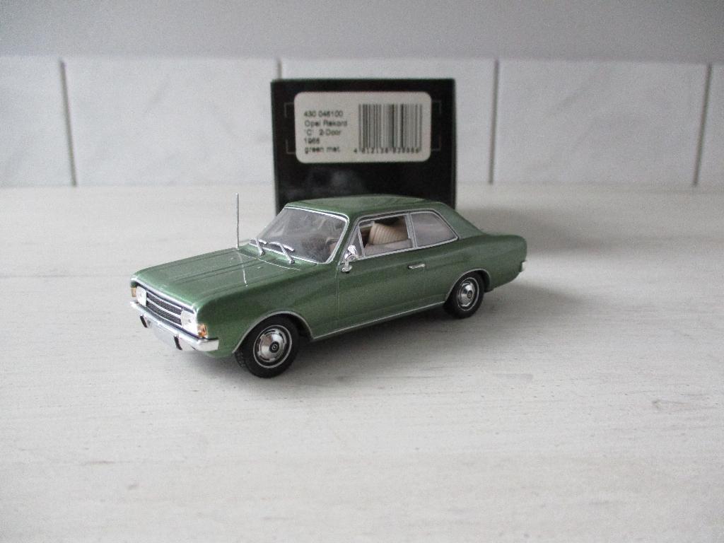 Minichamps Opel Rekord C 2 door 1966 Green metallic, Ophalen, Nieuw, Auto, MiniChamps