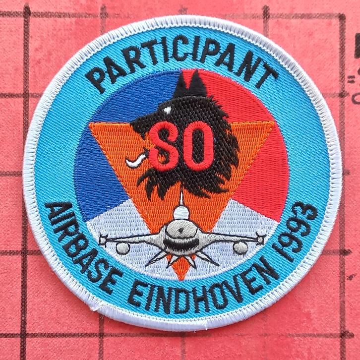KLU LUCHTMACHT PATCH EMBLEEM EINDHOVEN AIRB. 80 PARTICIPANT, Verzamelen, Militaria | Algemeen, Luchtmacht, Embleem of Badge, Nederland
